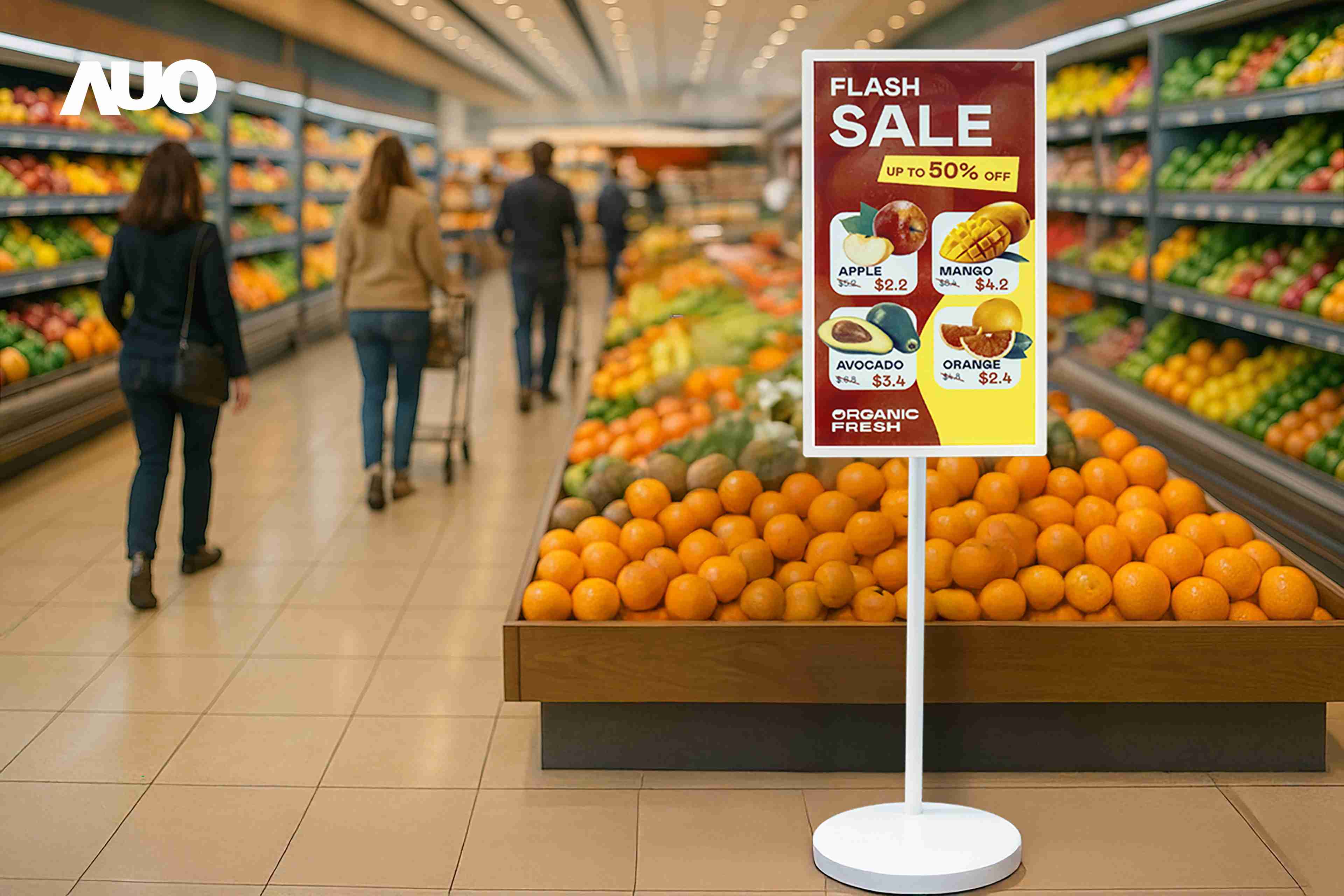 达擎首亮相低功耗、、、、全彩的〝aecoPost电子纸解决方案〞，，，仅在更新画面时需要微量的电力驱动，，无需布建电线的便捷设计，，，，使其可灵活应用、、随意置放，，，并可透过云端或行动装置app，，，轻松管理及排程广告内容，，，，晋升店头营销利器。。。。